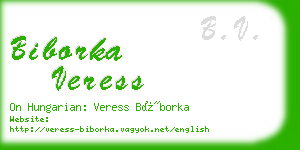 biborka veress business card